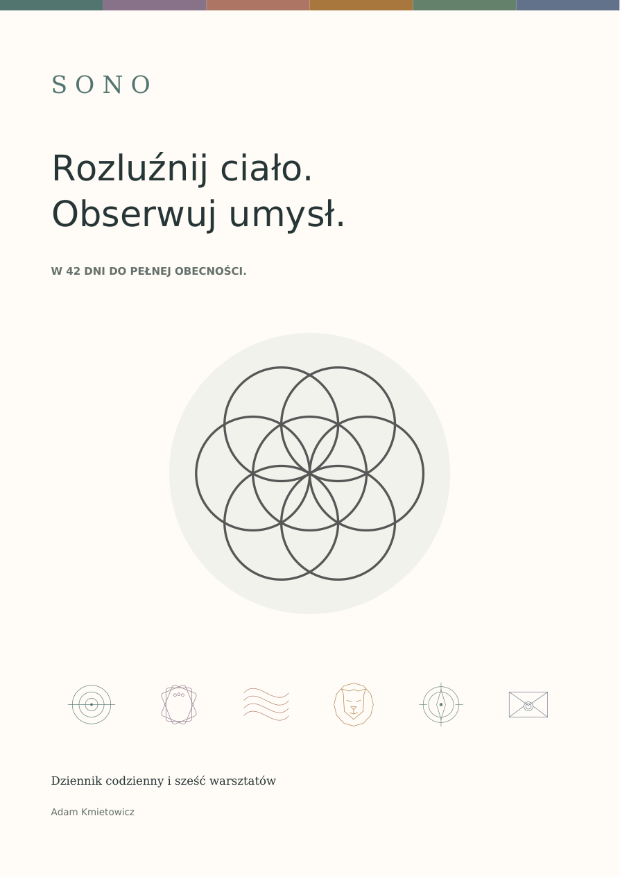 Okładka polskiego workbooka SONO: Rozluźnij ciało. Obserwuj umysł.